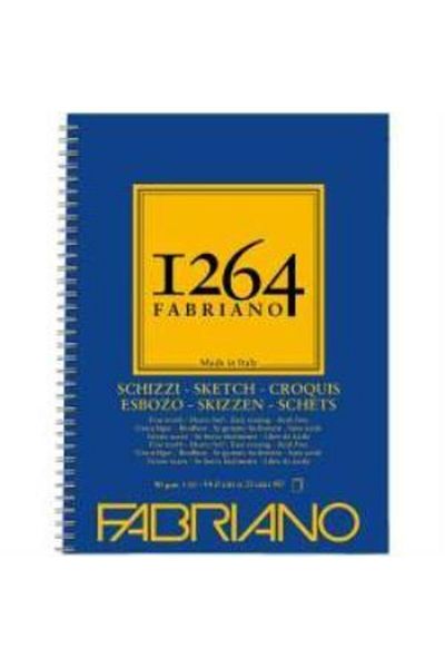 Fabriano كراسة رسم ورقية 1264 مع دوامة جانبية 90 جم مقاس A5