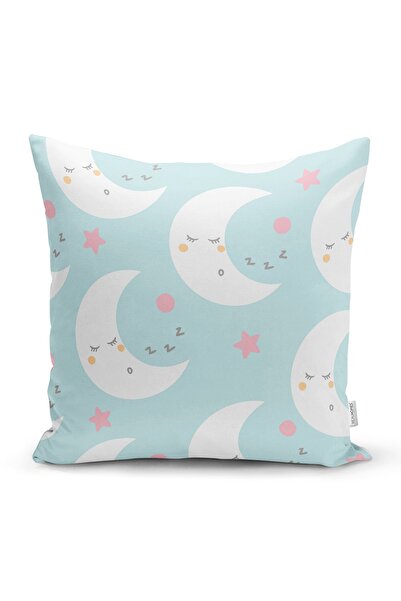 Realhomes Husă de pernă modernă imprimată digitală, cu tema lunii și stele pe...