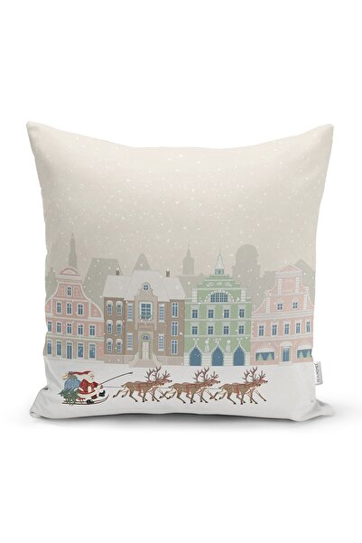Realhomes غطاء وسادة مطبوع رقميًا بطابع عيد الميلاد