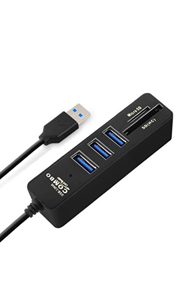 Triline Combo 3 Port Usb3.0  Hub Tf Sd Kart Okuyucu