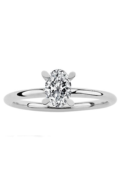 Sirius Pırlanta G Renk 0,50 Karat Oval Kesim Pırlanta Tektaş Yüzük