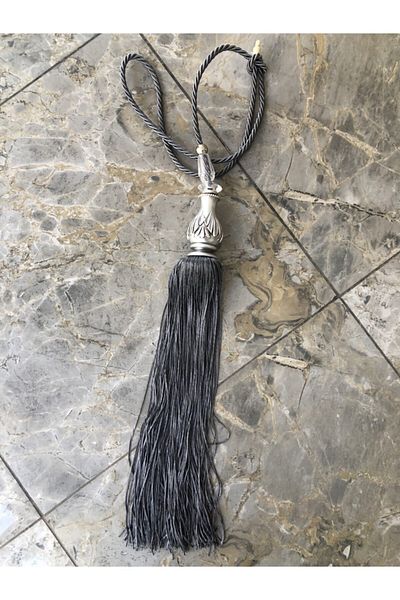 lovelyhome35 Anthracite Color Polyester Curtain Medium Pendant-curtain Central Ornament