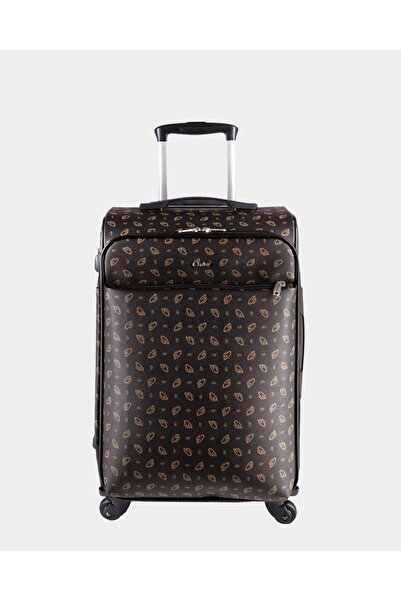 CANTAŞ Çantaş Cs Baskılı 4 Tekerlekli Orta Boy Valiz 555-013 Kahverengi