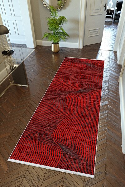 10 Post Online Runner Red Burgundy Non-Slip Base Cutting Washable Thin Digital Printing Hallway Carpet