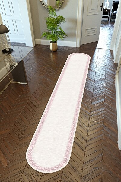 10 Post Online Γκρι-λευκό μπορντό χαλί διαδρόμου με αντιολισθητική βάση - Ψηφ...