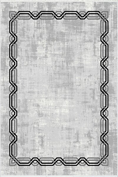 10 Post Online Gray Non-Slip Runner - Thin Digital Printed, Washable Hallway Carpet