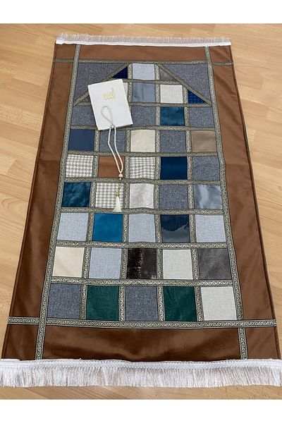 AYHANHOME Kırkyama Patchwork Velvet 3-Pece Gift Dowry Bundle Σετ χαλιών προσευχής