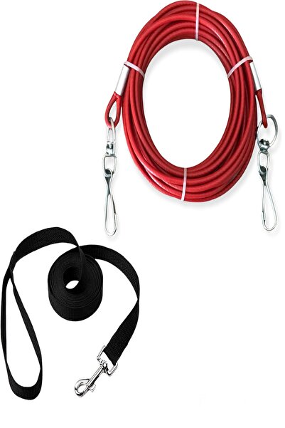 LİDERSAN ÇELİK 3 Meter Dog Tethering Rope 1.5 Meter Transport Strap