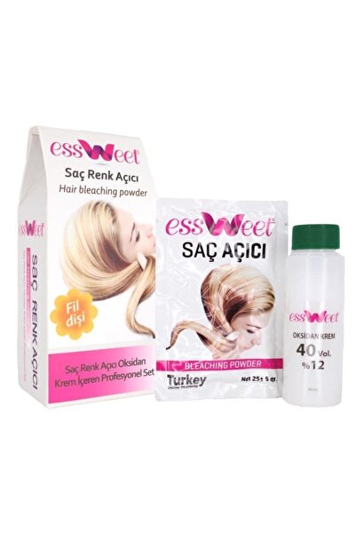 Essweet Saç Renk Açıcı Oksidan Krem Içeren Profesyonel Set