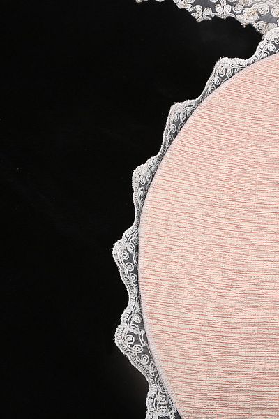 Bonny Home Set covoraș de baie Venus Black Lace din 2 piese - Set de toaletă Zestre