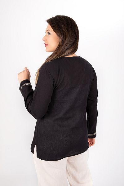 ÇIKRIKÇI TEKSTİL ŞİLE BEZİ Sile Cloth Embroidered Long Sleeve Blouse