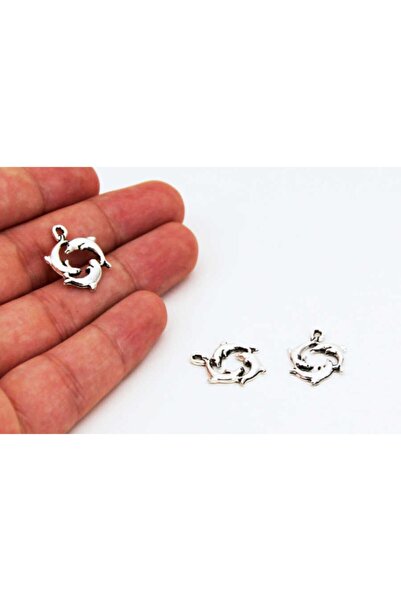 yfhobi 6 Adet - 15x20 Mm Yunus Balığı Desenli, Metal Uç, Takı Malzemesi, Boya...