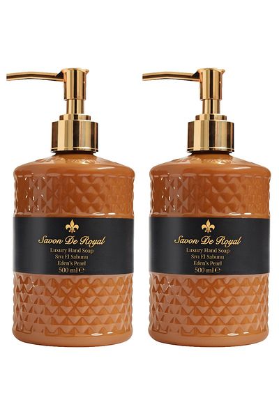 Savon De Royal Eden's Pearl 500ml Luxury Vegan Liquid Soap - 2 Pieces Jasmine Amber Ginger