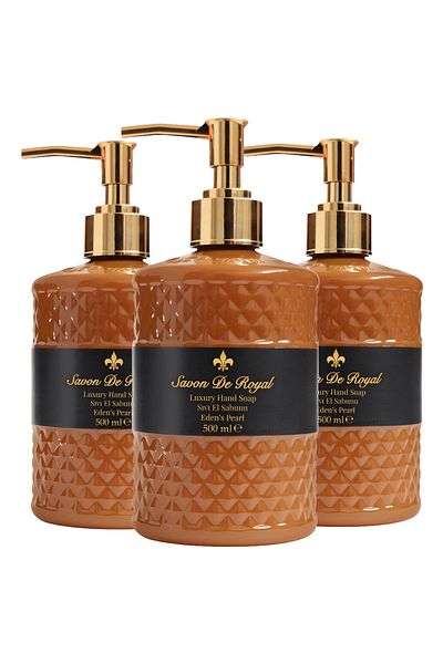 Savon De Royal Eden's Pearl 500ml Luxury Vegan Liquid Soap - 3 Jasmine, Amber, Ginger