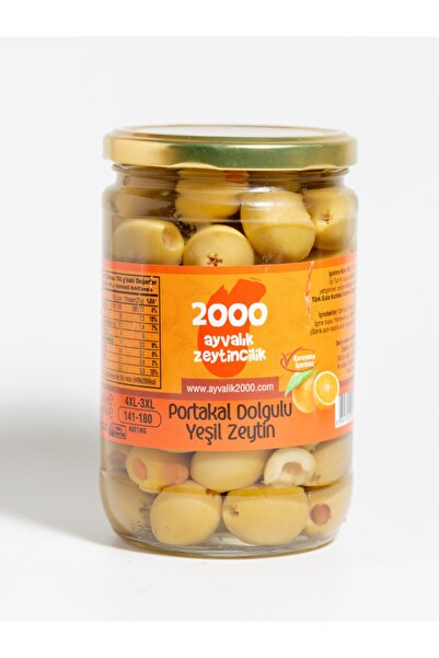 2000 AYVALIK ZEYTİNCİLİK Portakal Dolgulu Yeşil Zeytin 450 gr
