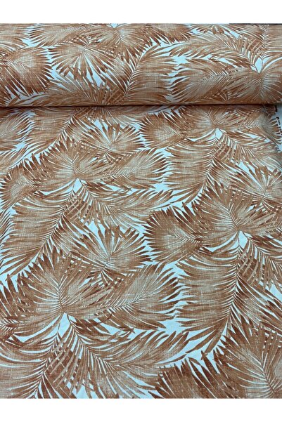 DUCK KETEN Palm Tile Pattern Duck Cloth Linen Fabric