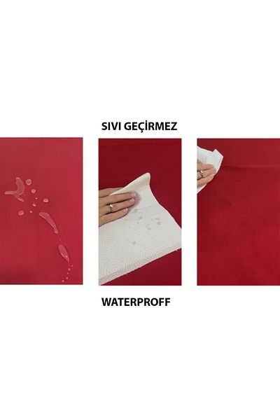 Zeren Home Liquid Proof Carefree Tablecloth Red