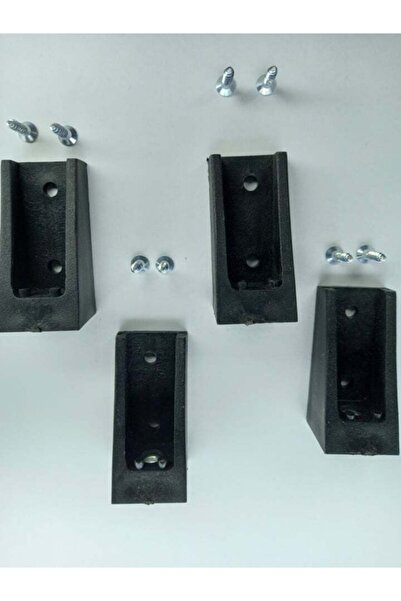 BARERMO 4 Adet Fiyatıdır Dik Montaj Plastik Aparat Sehpa Ve Ahşap Ayak Bağlan...