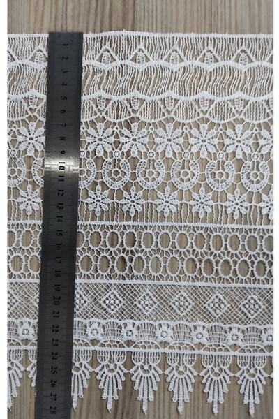 DUAYEN Güpür Dantel Büyük Geometrik Desen 1 Metre Best