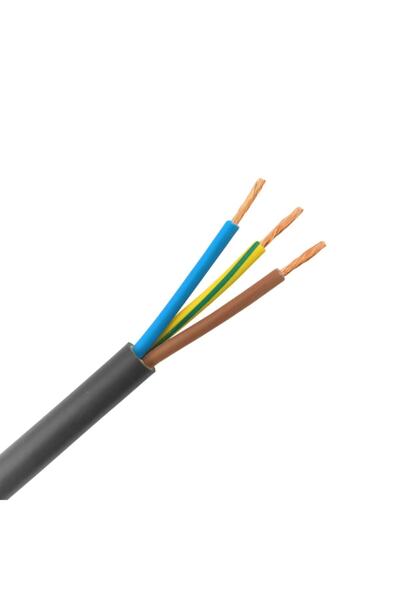 ÖZNUR 3 X 2,5 Ttr Kablo - Tam Bakır - Siyah - 18 Metre