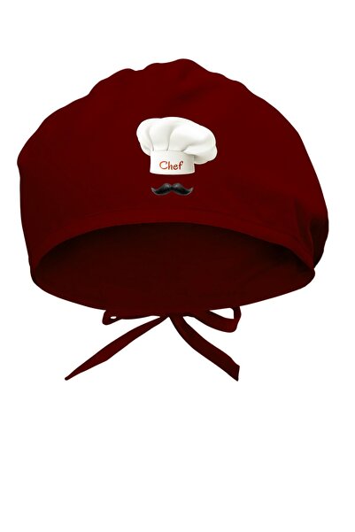 Tasarım Trend Şapcă chirurgicală imprimată cu bărbie de bucătar - Şapcă pentr...