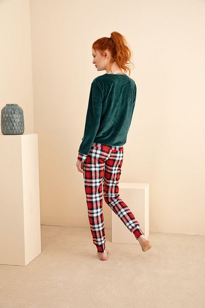 Sevim 13186 Women's Embroidered Pajama Set