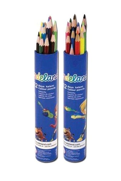 Adel 12 Colored Crayons - Full Size Metal Tube
