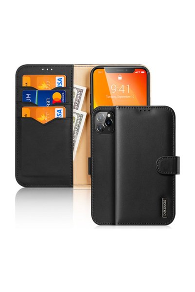 Ally Mobile Dux Ducis Iphone 11 Pro 5.8inch Case Leather Case with Magnet Wallet Hivo Series Black