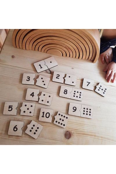 Nursoft Numbers And Matching Wooden Game Puzzle