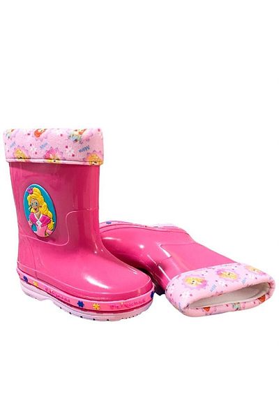 GEZER New Season Girls Princess Printed Αδιάβροχες Χειμερινές Μπότες από ύφασμα Miflon - Φούξια