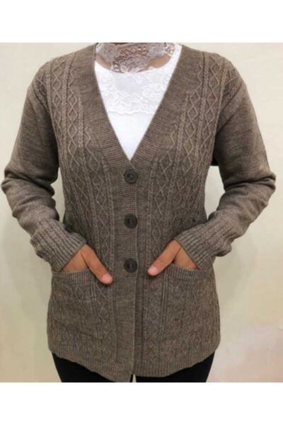 BLUEMOOR سترة صوفية شتوية بأزرار مع جيوب