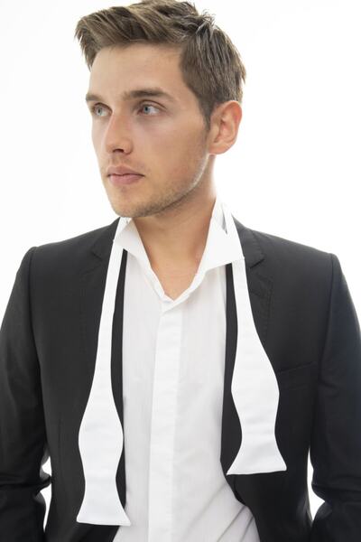 thepapyon Tie-Up White Satin Fabric Bow Tie