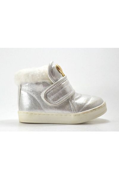 Bayrak Pl.42 Silver Feather Velcro Orthopedic Baby Girl Boots