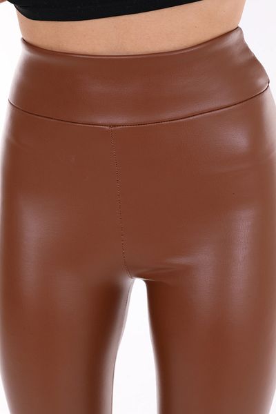 winmoda Jambiere din piele artificială de culoare maro