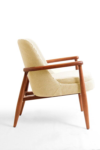 MOBİLYANBURDA Kaji Kaz Ayağı Hardal Berjer