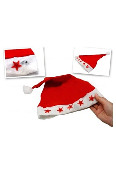 PartyGross قبعة عيد الميلاد والحفلات المصنوعة من القماش المضيء، باللون الأحمر...