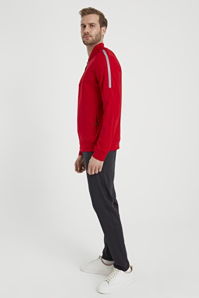 DYNAMO Ανδρικό σετ αθλητικής φόρμας από κόκκινο ύφασμα κατάδυσης