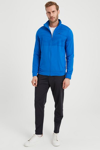 DYNAMO Men's Saks Front Print Detailed Diver Fabric Tracksuit Set