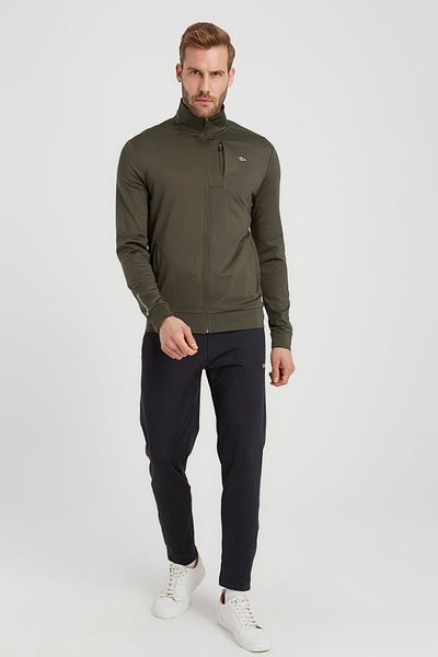 DYNAMO Sport-Sweatsuit Set - Khaki - Figurbetont