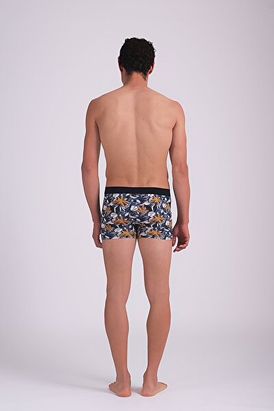 Dagi Siyah - Hardal D5412 Compact Çiçek Desenli Boxer