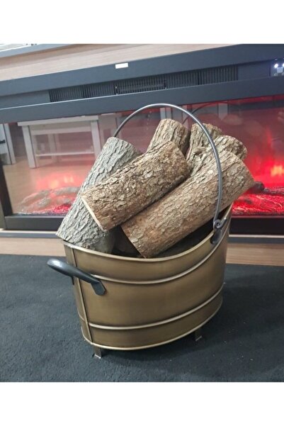 KOCHERHOME Şömine Odun Kovası Eskitme Antik 45 Cm