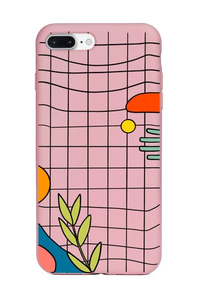 Spoyi iPhone 7 Plus - 8 Plus Compatible Line Design Powder Launch Phone Case