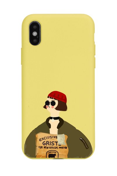 Spoyi Mathilda Designed Yellow Launch Phone Case Compatible with iPhone X - XS
