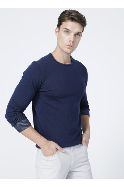 Fabrika Ανδρικό πουλόβερ Crew Neck Indigo