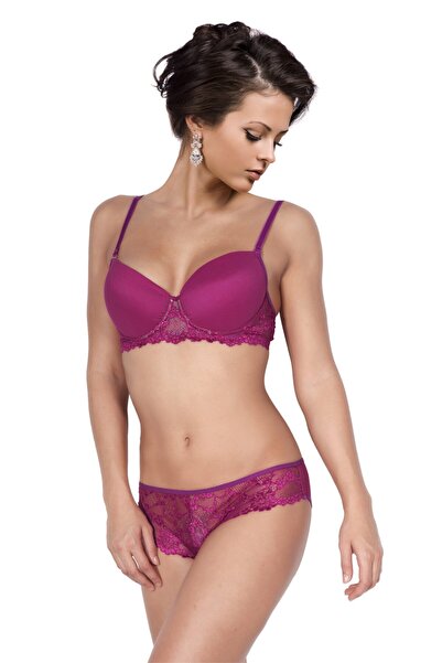 Miorre Push-Up Padded Lace Detailed Bra Set