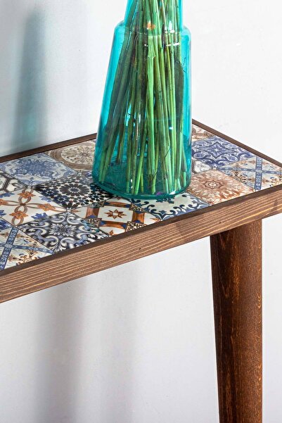 bluecape Kopya - Esperanza Dresuar Ceviz 92x20cm Doğal Masif Ayaklı Raf Salon Mutfak Antre Hol Koridor