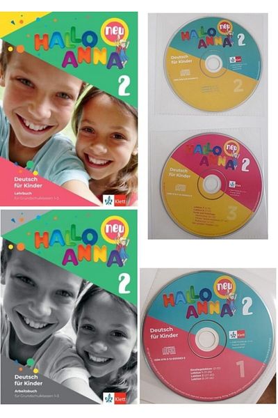 Klett Hallo Anna 2 Neu Arbeitsbuch + Lehrbuch + Cds