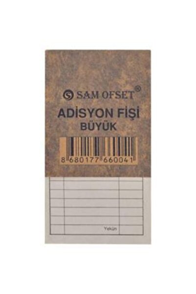 Genel Markalar Adisyon Fişi Büyük Boy (9X16,5 CM) 100 Yapraklı Numaratörlü 36...