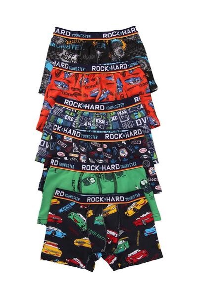 DOMİKİDS Boxer pentru băiat din bumbac cu model Lycra Pachet de 6