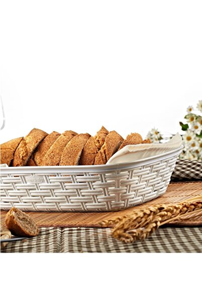 Entude Plastik Rattan Kahverengi Ekmek Sepeti, Ekmeklik